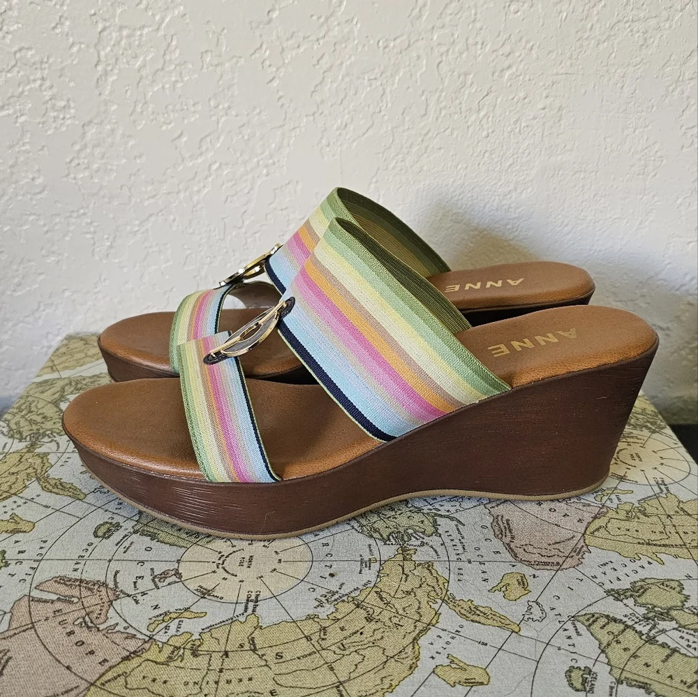 Anne Klein‎ rainbow 🌈 platform sandals, size 8